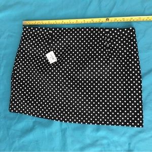 NWT Y2k Charlotte Russe black/white polka dot miniskirt.